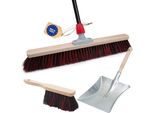 Scopa Stradale Novaliv Con Manico 60 Cm Setole Arenga-Elaston Incl. Set Per Spazzare Nero Composto Da Paletta E Spazzola A Mano Ideale Come Scopa Da Giardino Scopa Per Patio Scopa Per Stalle Scopa Per Spazzare Scopa Per Esterni