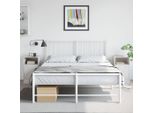 Maison Exclusive - Comodini 2 Pz. Bianco 34,5X39X62 Cm Acciaio