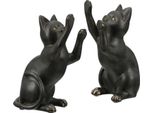 Gilde BuchstüTzen, Katze, "Gatto"", Kunstharz, Schwarz, , , L. 12,5 Cm, B. 8 Cm, H. 19 Cm 2 StüCk Wie Abgebildet 51967"