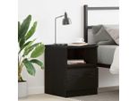Vidaxl Comodino Look Rovere Nero 40 X 40 X 50 Cm Materiale A Base Di Legno