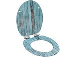 Sedili Per Wc 2 Con Coperchio Soft-Close Design In Legno Di Recupero Mdf