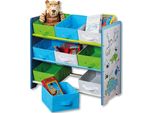 Scaffale Per Bambini Kesper Blu Bianco Verde In Mdf 30 Cm X 65 Cm X 60 Cm