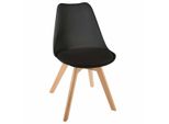 Stuhl "Baya"" Schwarz - Beine Aus Buche - Atmosphera Interior Designer"