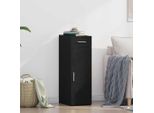 Vidaxl Credenza In Rovere Nero 30 X 42,5 X 93 Cm Materiale In Legno