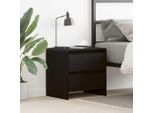 Maison Exclusive - Comodino Effetto Rovere Nero 45 X 34 X 44,5 Cm Materiale Ligneo