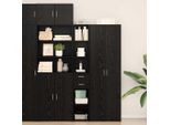 Vidaxl Credenza In Rovere Nero 30 X 42,5 X 185 Cm Materiale In Legno