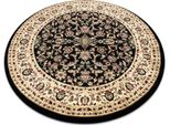 Tappeto Royal Adr Cerchio Disegno 1745 Nero Nero Ruota 120 Cm