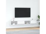 Syfax™ Mobili Tv A Parete 2Pz Bianchi 100X31X25,5 Cm Legno Multistrato
