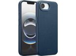 Custodia Per Iphone 16E - Vera Pelle - Custodia Rigida/Cover Accezz - Blu Scuro