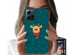 Custodia Per Xiaomi Note 12 4G - Renna Su Sfondo Verde Motivi Natalizi