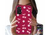 Custodia Per Xiaomi Note 11 / 11S - Cherry, Cherry Su Sfondo Bordeaux + Lamina