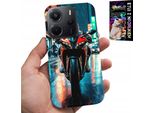 Custodia Per Xiaomi Note 14 4G - Moto, Moto Uniciclo Disegni + Vetro