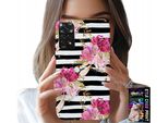 Custodia Per Xiaomi Note 11 Pro - Floreale Con Motivo A Strisce Bianche E Nere