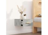 Maison Exclusive - Comodino Da Parete Grigio Cemento 35X35X20 Cm