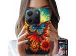 Custodia Per Xiaomi Note 14 4G - Farfalle Farfalle Fiori Rose Custodia