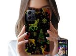 Custodia Per Xiaomi Note 12 4G - Renna, Fiocco Di Neve, Albero Di Natale + Vetro