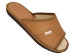 Pantofole Da Donna Bosaco In Pelle Marrone - Pantofole Per Casa Aperta Con Suola Antiscivolo, Misura 36