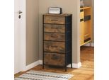 Cassettiera - Cassettiera - Cassettiera Da Camera - Credenza - 45 X 95 X 30 Cm - Legno E Tessuto