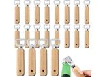 Apribottiglie In Legno Incidibile - Apribottiglie Per Birra Con Manico In Legno - Apribottiglie In Legno Portatile Per Casa E Pub - 20 Pezzi