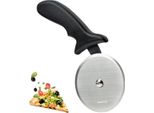 Tagliapizza Professionale Xxl - Lama Ø 10 Cm - Lunghezza 23 Cm - Acciaio Inox - Nero/Argento