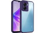 Custodia Per Oppo A77 5G/A57 4G/A57 5G Cover Posteriore Trasparente Con Cornice In Tpu, Antiurto Viola