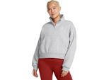 Under Armour - Top In Pile "Icon"" Da Donna, Con Mezza Zip, Oversize GT10410 (34-36 Eu) (Grigio)"