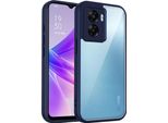 Custodia Per Oppo A77 5G/A57 4G/A57 5G Cover Posteriore Trasparente Con Cornice In Tpu, Antiurto Blu