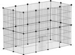 Fortuna Lai Recinto All'aperto Per Conigli, Recinto Per Piccoli Animali Recinto All'aperto, Recinto Per Porcellini D'india, Recinto Per Piccoli Animali In Acciaio, Recinto In Rete Con Porta, Per Interni, 120 X 60 X 80 Cm, Nero