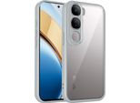 Custodia Per Vivo Y300/Y200/Y200 4G/V40 Lite (IDN)/V40 Lite 4G (Idn) Cover Posteriore Trasparente Con Cornice In Tpu, Antiurto Grigio