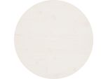 Maison Exclusive - Piano Tavolo Bianco Ø80X2,5 Cm In Legno Massello Di Pino