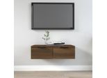 The Living Store Armadio A Muro In Rovere Marrone 68X30X20 Cm Materiale In Legno
