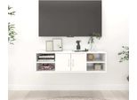The Living Store Scaffale A Muro Bianco 102X30X29 Cm Materiale A Base Di Legno