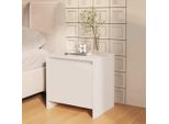 The Living Store Comodino Bianco 45X34X44,5 Cm Materiale A Base Di Legno