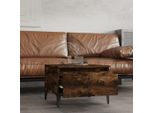 The Living Store Tavolino In Rovere Fumé 50X46X35 Cm Materiale A Base Di Legno