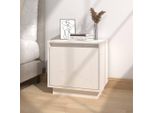 Maison Exclusive - Comodino Bianco 40X30X40 Cm In Legno Massello Di Pino