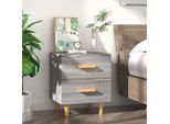 The Living Store Comodino Grigio Sonoma 40X35X47,5 Cm