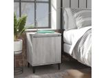 Maison Exclusive - Comodini Con Gambe In Metallo Grigio Sonoma 40X30X50 Cm