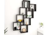 Maison Exclusive - Scaffale A Cubi Nero 90X15X119 Cm Materiale Ligneo