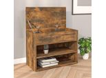 The Living Store Panca Per Scarpe In Rovere Fumé 60X30X45 Cm Materiale In Legno