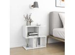 The Living Store Comodini 2 Pz. Bianco Lucido 50X30X51,5 Cm Materiale A Base Di Legno