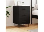 Maison Exclusive - Comodino Nero 40X40X66 Cm Materiale Ligneo