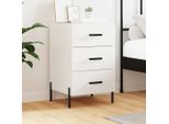 Vidaxl Comodino Bianco 40X40X66 Cm In Legno - Comodino - Comodini - Armadio - Mobile Da Letto