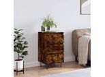 The Living Store Credenza Rovere Fumé 40X35X70 Cm Materiale Legno