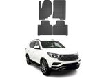 2012-2017 Ssangyong Rexton Tappetini Tpe Nero 4 Pz