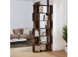 Vidaxl Libreria/Divisorio In Rovere Affumicato 80X24X192 Cm Materiale A Base Di Legno - Libreria - Scaffali - Libreria - Divisorio Per Ambienti