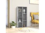 Vidaxl Libreria Grigio Cemento 50X25X106 Cm Materiale A Base Di Legno - Libreria - Librerie - Libreria - Librerie