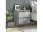 Vidaxl Comodino Grigio Cemento 40X35X50 Cm In Legno - Comodino - Comodini - Armadio - Comodino