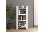 Vidaxl Scaffale/Divisorio Bianco 60X35X125 Cm In Legno Massiccio - Scaffale - Libreria In Legno Massiccio - Scaffale Portaoggetti