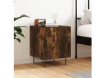 The Living Store Comodino In Rovere Fumé 40X40X50 Cm Materiale In Legno