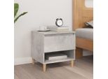 The Living Store Comodino Grigio Cemento 50X46X50 Cm Materiale A Base Di Legno